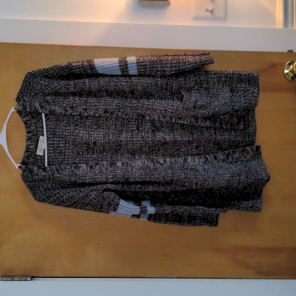 Pink Rose blue varsity type cardigan